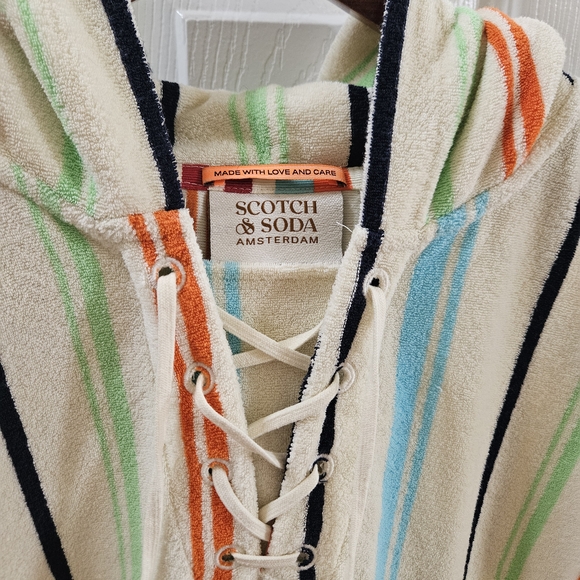 Scotch & Soda Towelling Striped Hoodie - Picture 2 of 5